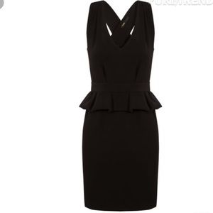 Maje Peplum Little Black Dress Robe Structure NWT